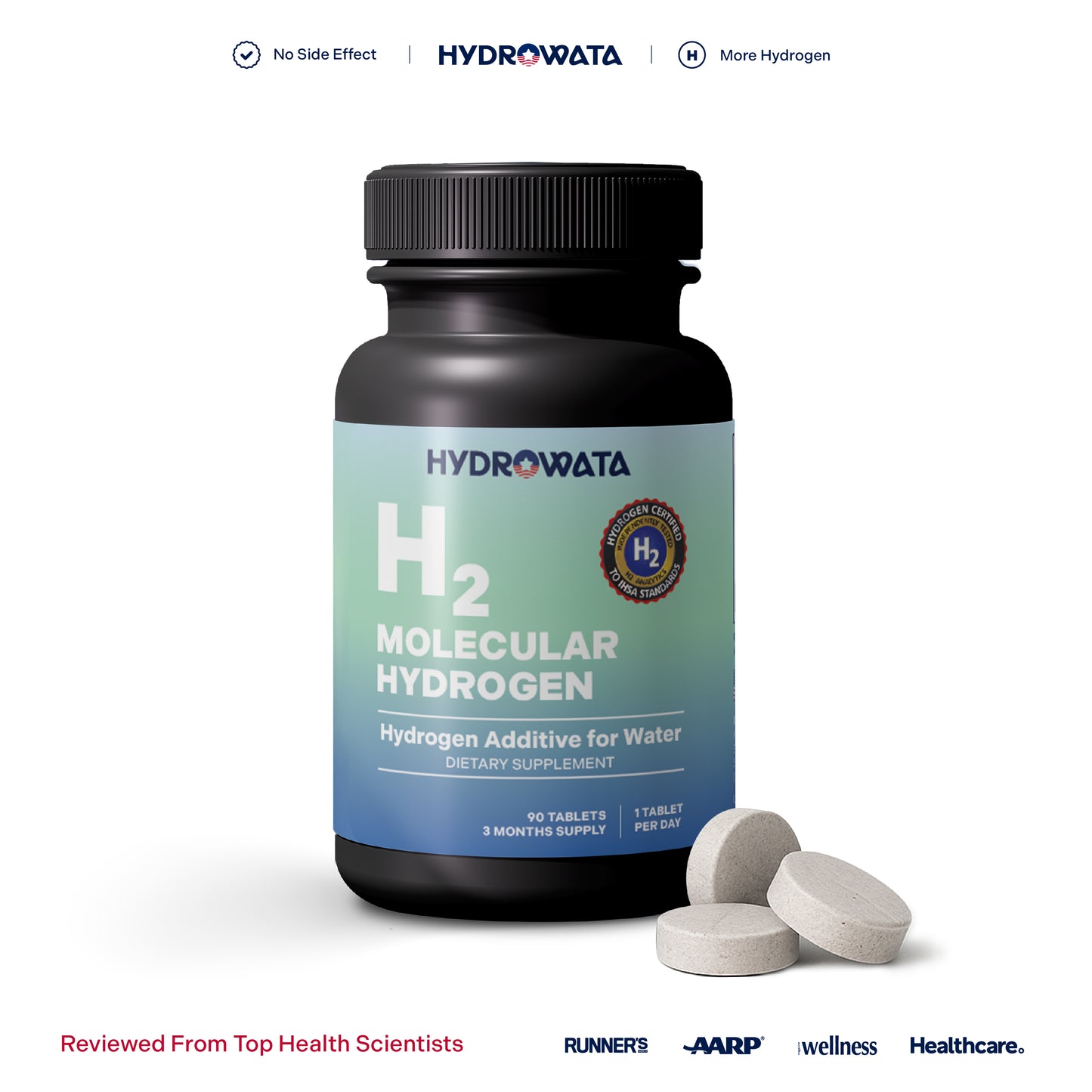 HydroWata™ | Hydrogen Molecular Tablets 90 Servings