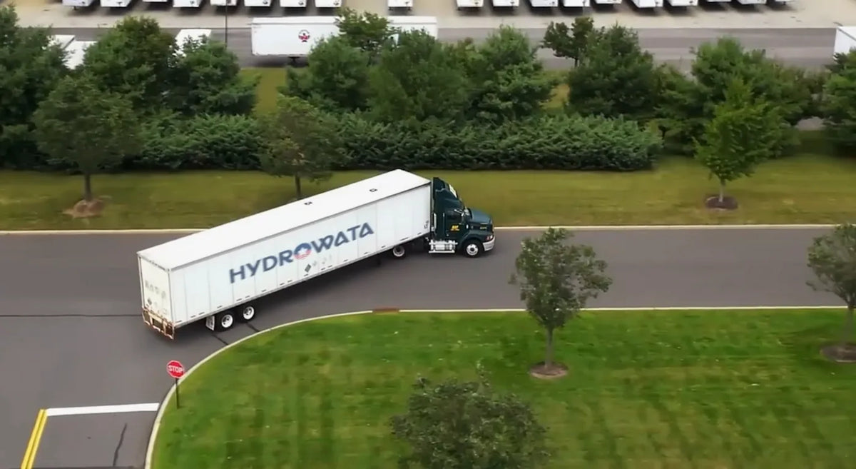 HydroWata truck leaving the U.S. warehouse