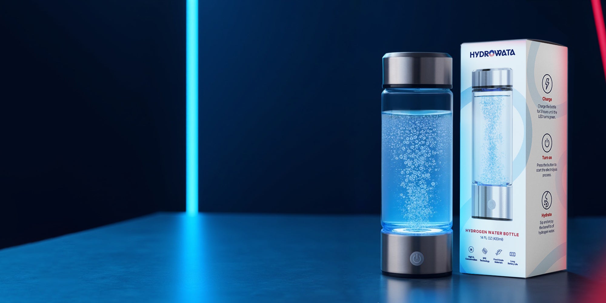 Hydrow Liquid #1 Hydrogen Water Bottle – HydroWata