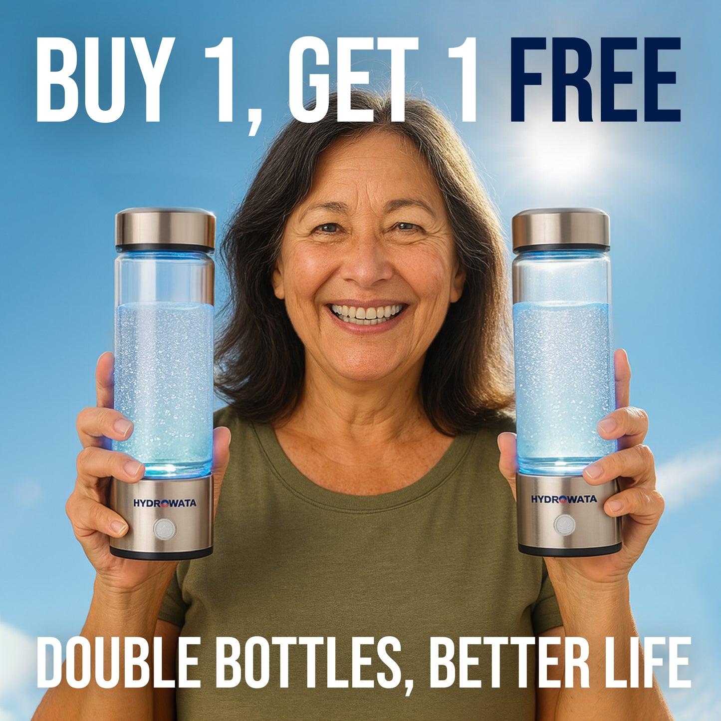HydroWata - Hydrogen Water Bottle Buy 1 Get 1 Free