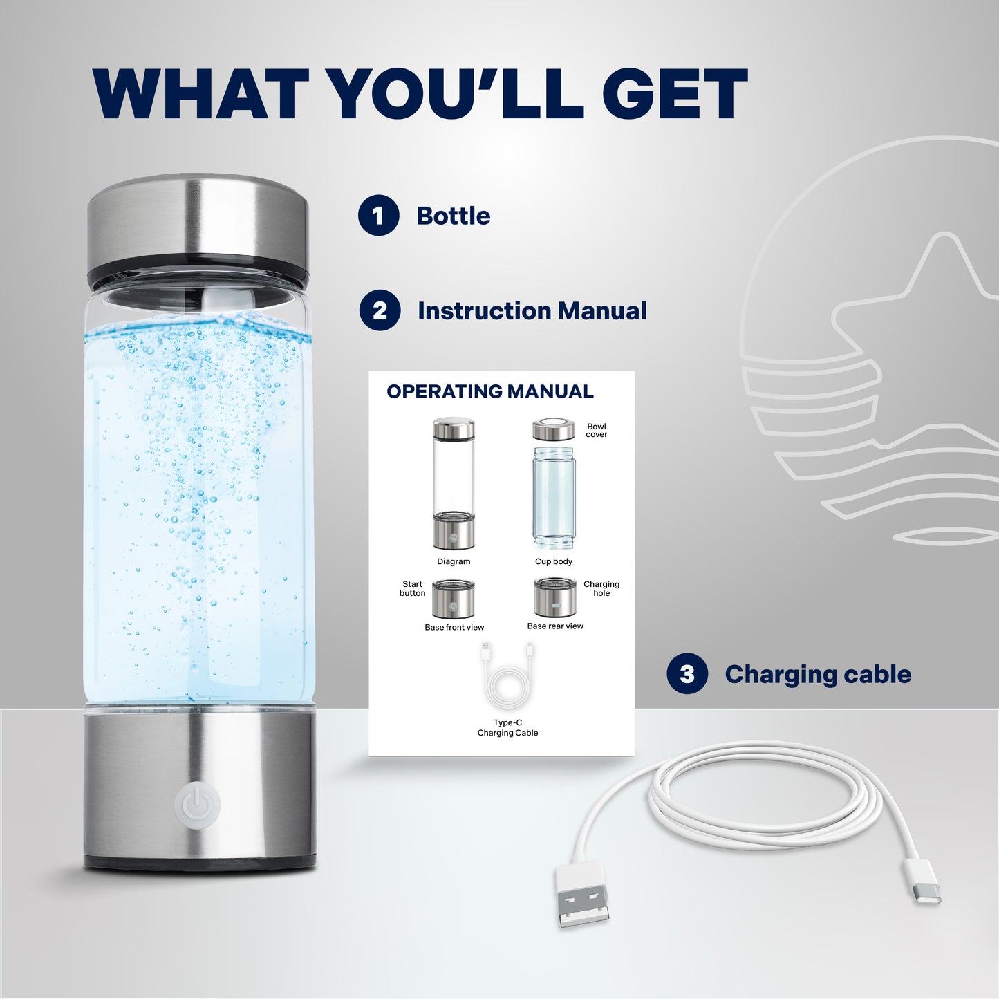 HydroWata™ Hydrogen Water Bottle