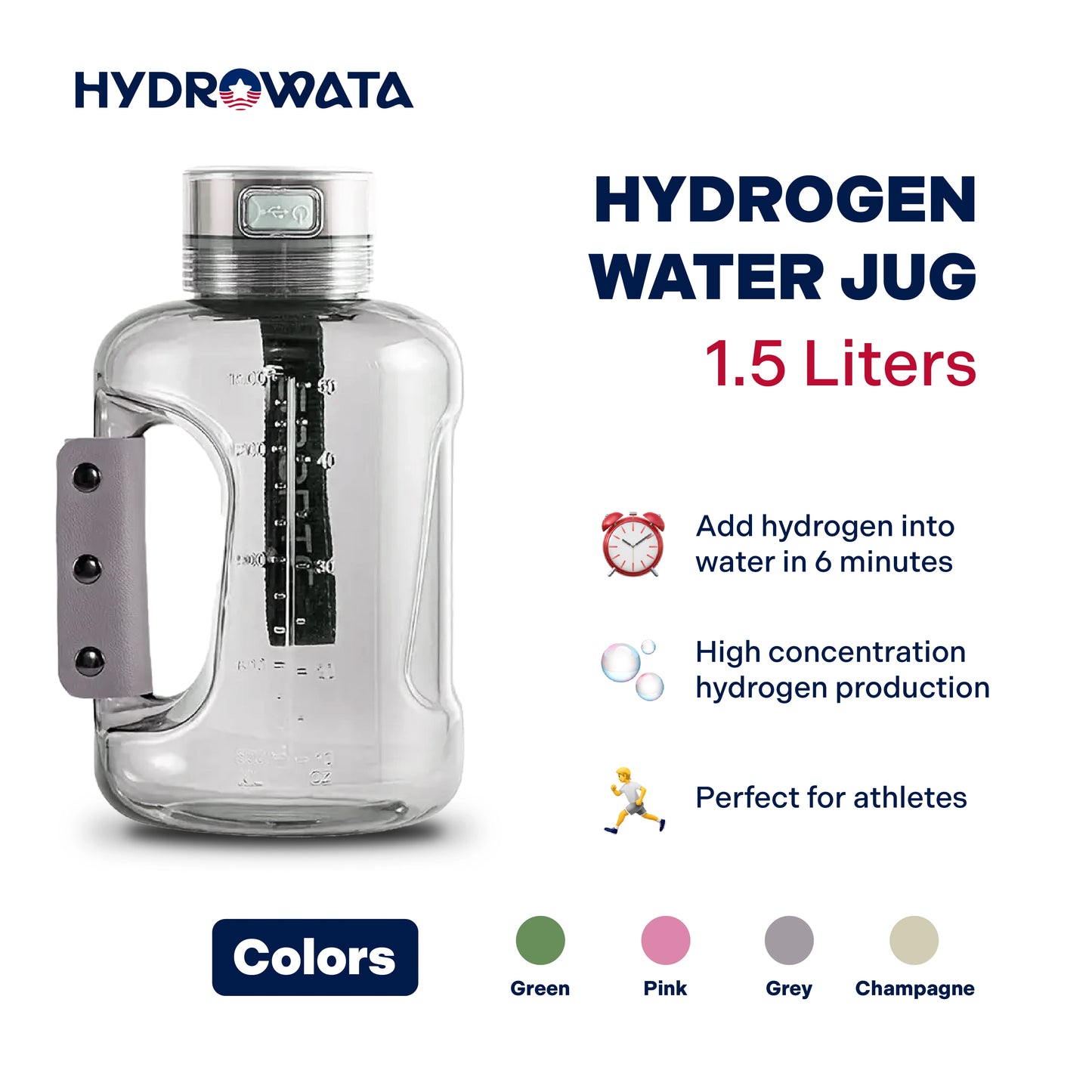 HydroWata™  Hydrogen Water Jug - 1500 ML