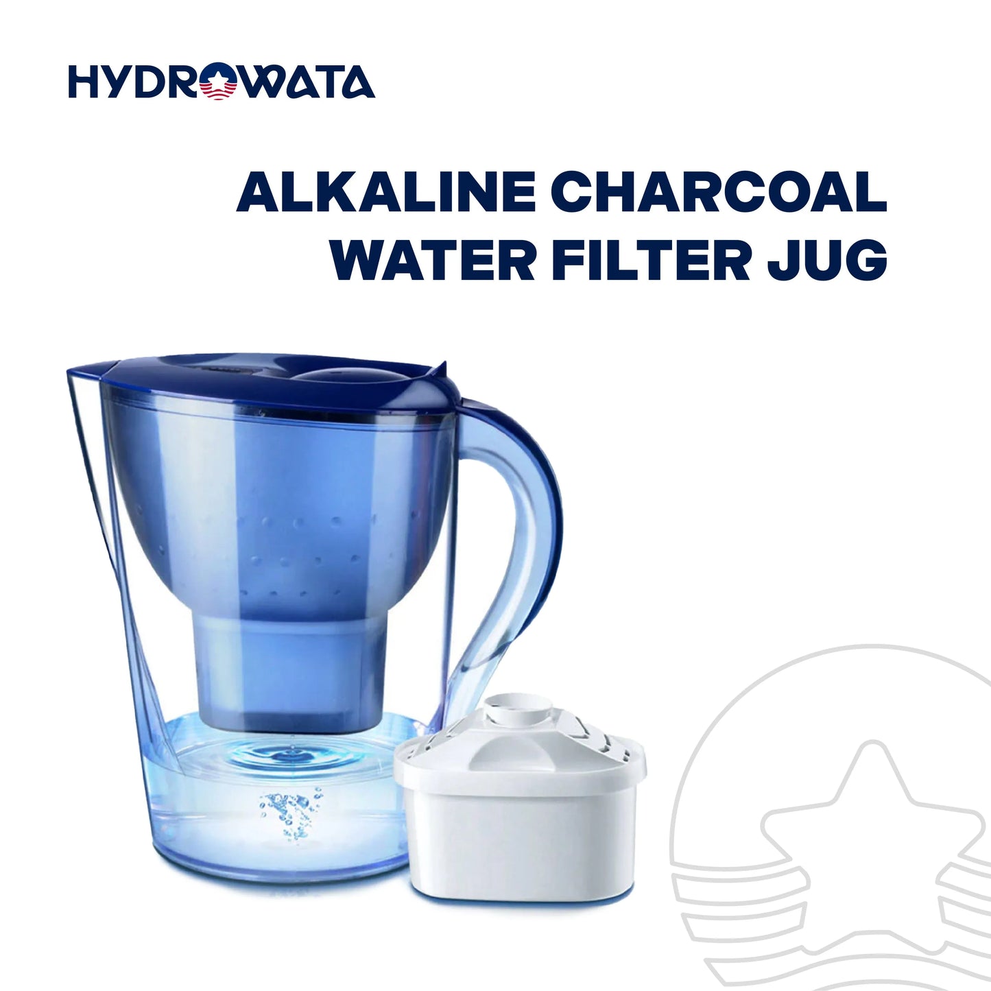 HydroWata™ Alkaline charcoal Water Filter Jug - 3.5L