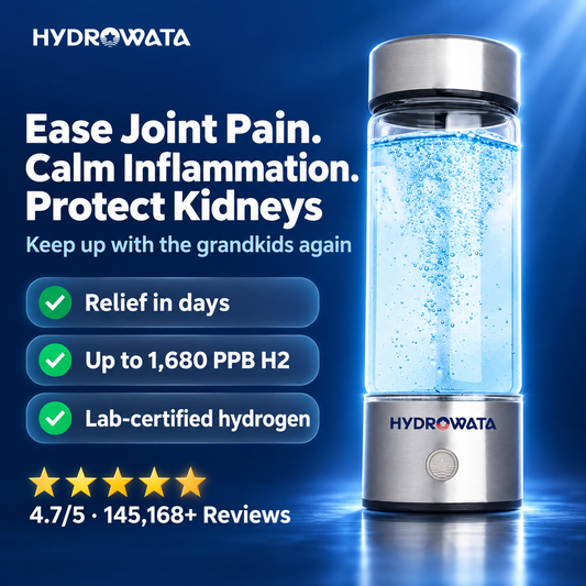 Ease Joint Pain. Calm Inflammation. Protect Kidneys - HydroWata Hydrogen Water Bottle