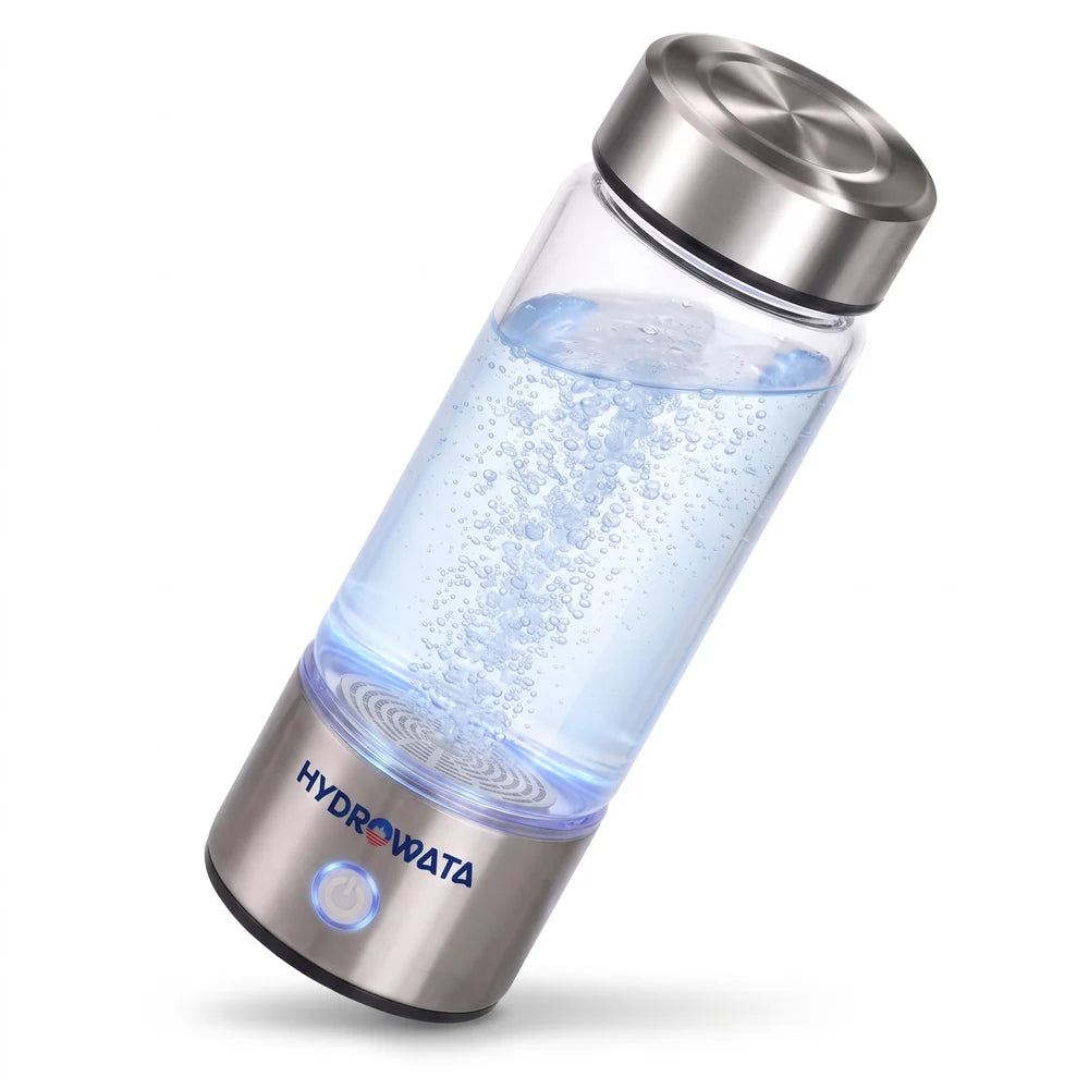 HydroWata bottle full of fine hydrogen bubbles