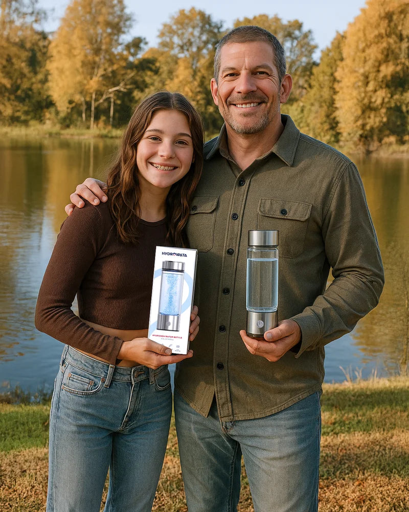 Father and daughter with HydroWata