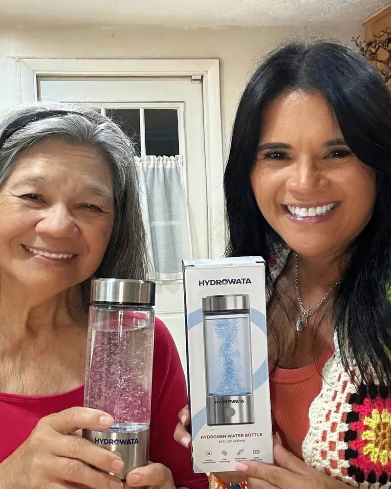 Two friends with HydroWata