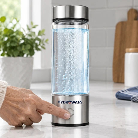 One-touch operation on Hydrowata bottle